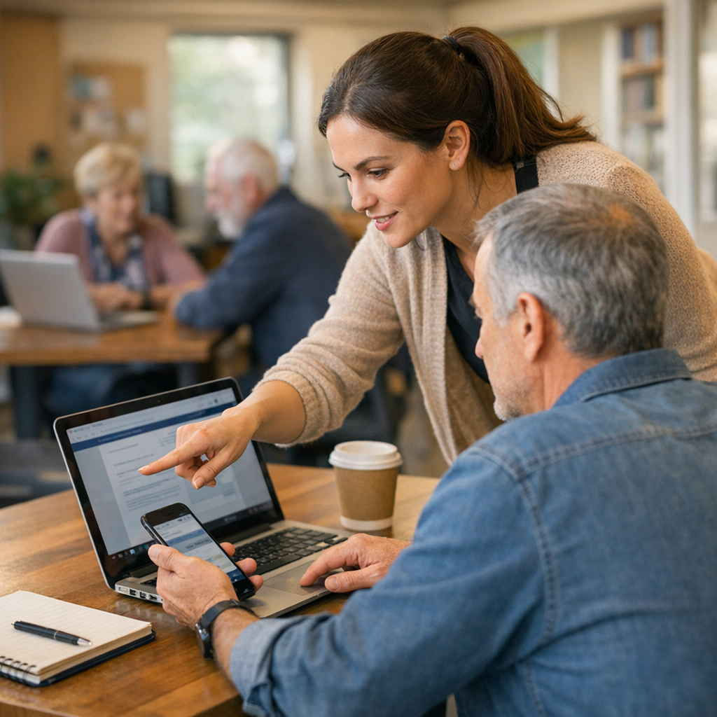 Le Conseil Numérique aide les adultes : rôle, démarches, métier