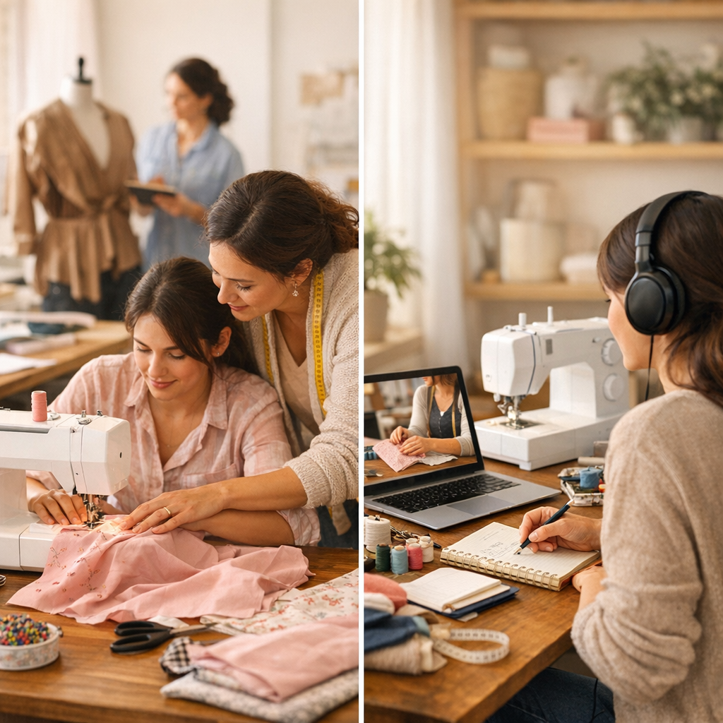 Formation couture à distance ou en présentiel&nbsp;: quelle modalité choisir&nbsp;?
