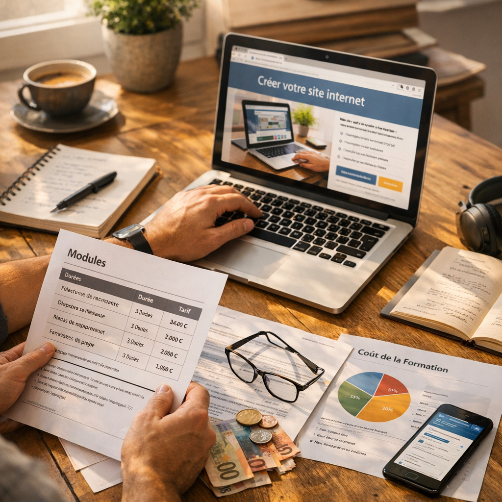 Prix d’une formation création site internet&nbsp;: repères et sources à vérifier