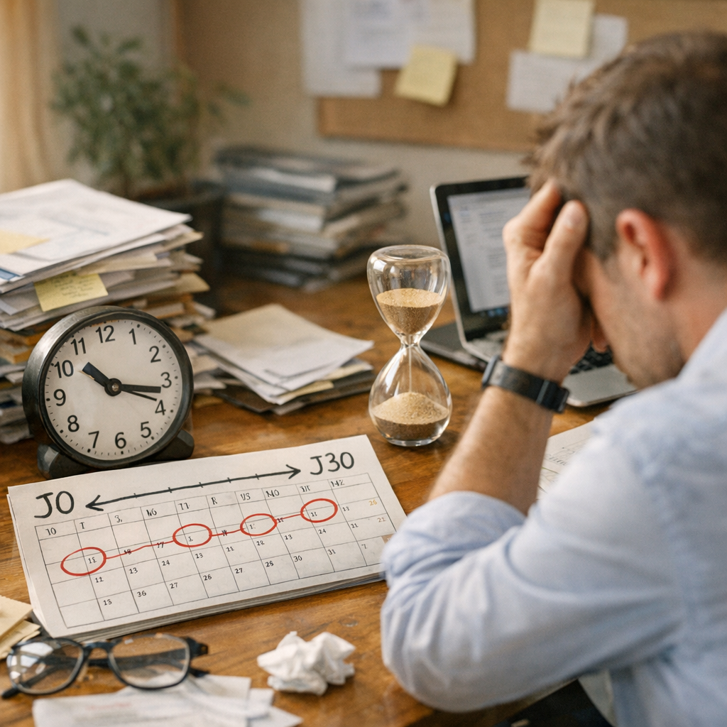 Piège n°2&nbsp; : perdre la main sur la chronologie J0 → J30